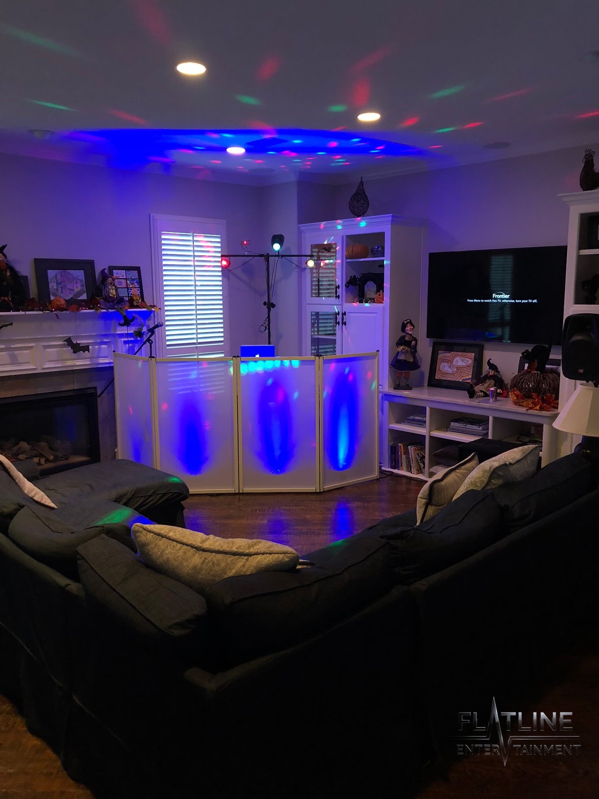 The Flatline DJ setup ready to go at a house party